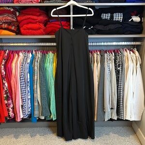 Love, Bonito black wide leg adjustable straps jumpsuit size 4